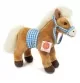 Peluche cheval debout avec selle - 23 cm signée Teddy Hermann