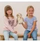 Jeunes filles jouant avec Peluche chouette beige - 20 cm signée Teddy Hermann