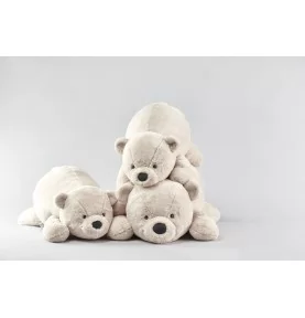 Différentes tailles de Peluches ours beige signées Lilla och stora björn