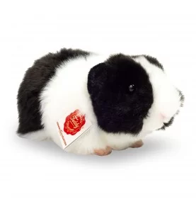 Peluche cochon d'Inde noir et blanc - 20 cm signée Teddy Hermann