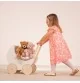 Jeune fille jouant avec Ours en peluche Rufus - 30 cm signé Teddy Hermann