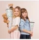 Jeunes filles jouant avec ours en peluche Rufus - 30 cm signé Teddy Hermann