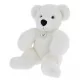 Ours en peluche Martin - 30 cm Blanc signé Les Petites Maries