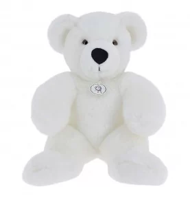 Ours en peluche Martin - 30 cm Blanc signé Les Petites Maries