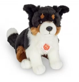 Peluche Border Collie tricolore assis - 30 cm signée Teddy Hermann