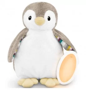 Peluche veilleuse bruit blanc Phoebe le pingouin signée Zazu