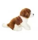 Peluche Saint Bernard assis - 25 cm signée Teddy Hermann, vue de profil