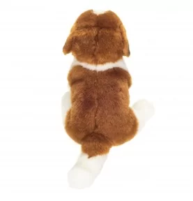 Peluche Saint Bernard assis - 25 cm signée Teddy Hermann, vue de dos