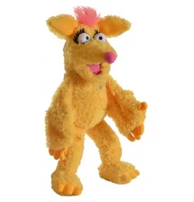 Peluche marionnette Woozle Goozle Jaune - 45 cm signée Living Puppets