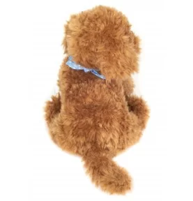 Peluche Goldendoodle assis - 30 cm signée Teddy Hermann, vue de dos