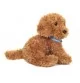 Peluche Goldendoodle assis - 30 cm signée Teddy Hermann, vue de profil