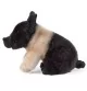 Peluche porcelet noir et rose signée Living Nature ,vue de profil