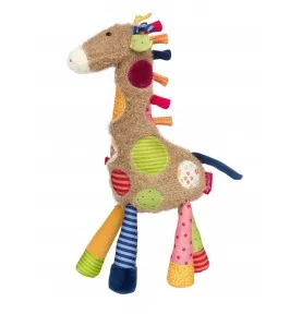 Doudou girafe Patchwork Sweety signé Sigikid