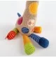 Doudou girafe Patchwork Sweety signé Sigikid, gros plan sur les pattes