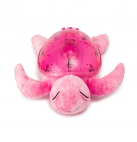 Peluche veilleuse projection musicale Tranquil Turtle® - rose
