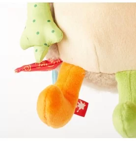 Doudou hérisson Patchwork Sweety signé Sigikid, gros plan sur les pattes