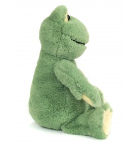 Peluche grenouille Frederik - 32 cm signée Teddy Hermann, vue de profil