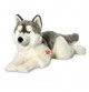 Peluche chien Husky couché - 60 cm signée Teddy Hermann