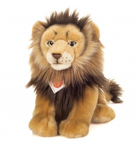 Peluche lion assis - 30 cm signée Teddy Hermann