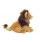 Peluche lion assis - 30 cm signée Teddy Hermann, vue de profil