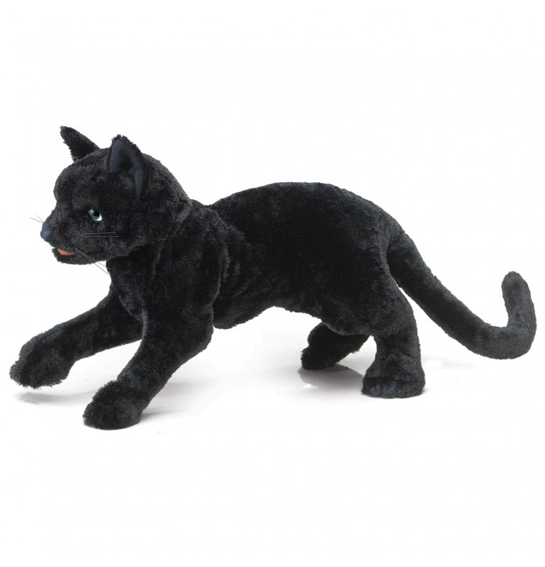 Peluche marionnette Chat noir Folkmanis 