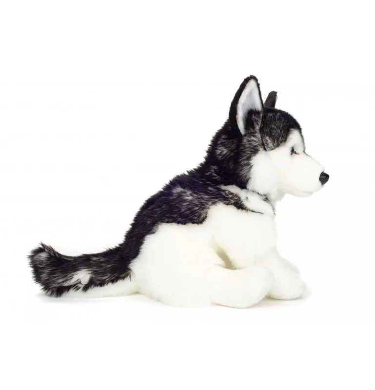 Peluche Husky - Chien De Traîneau Tout Doux - 20 Cm De Haut - Marque Sandy - Neuf - Idéal Pour Les Enfants Ou Collection